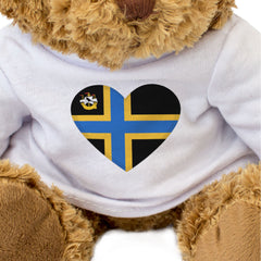 CAITHNESS FLAG HEART - Teddy Bear - Cute Cuddly Soft - Scotland Gift Present