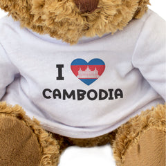 I Love Cambodia Flag - Teddy Bear