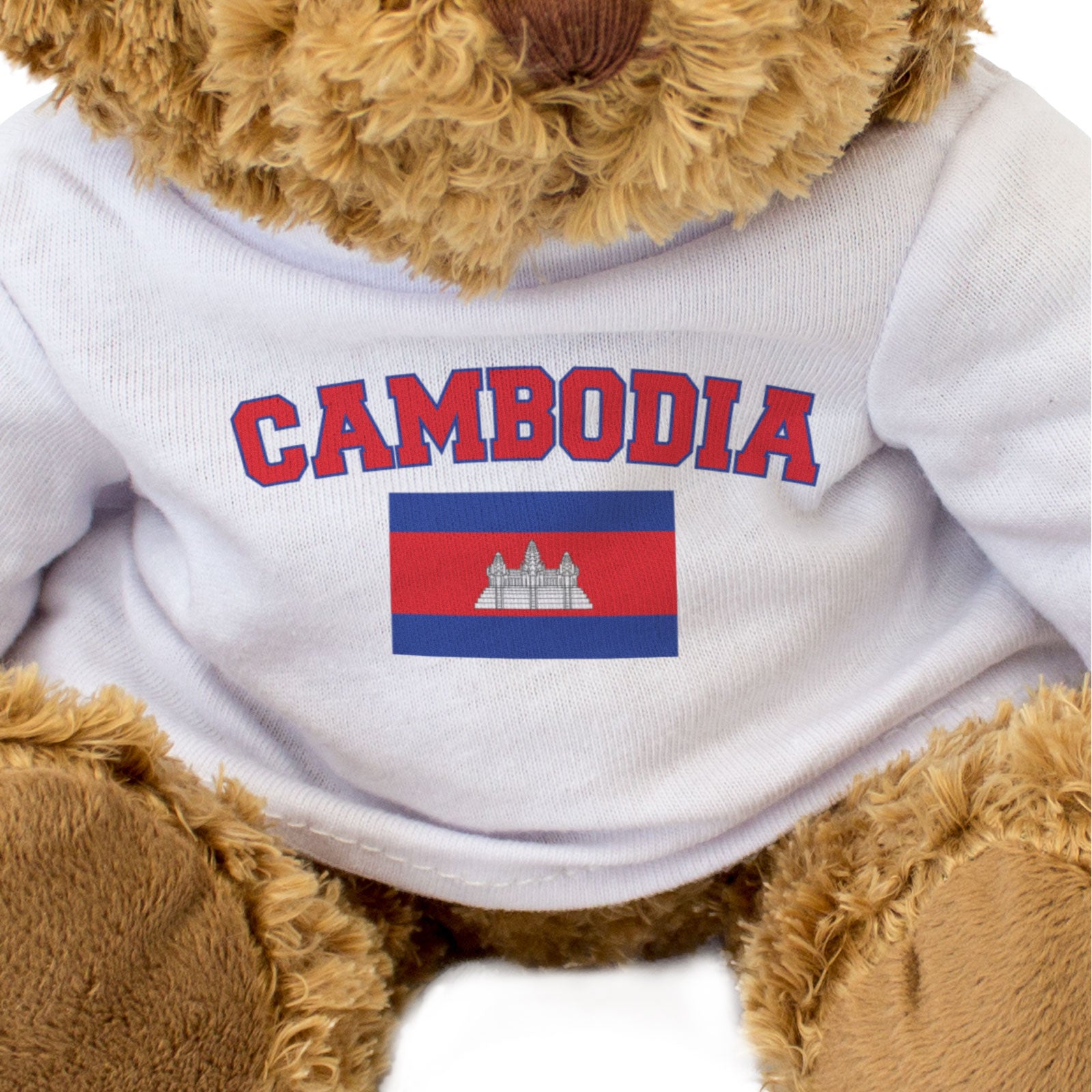 CAMBODIA + FLAG - Teddy Bear - Cute Cuddly Soft - Funny Souvenir Gift Present