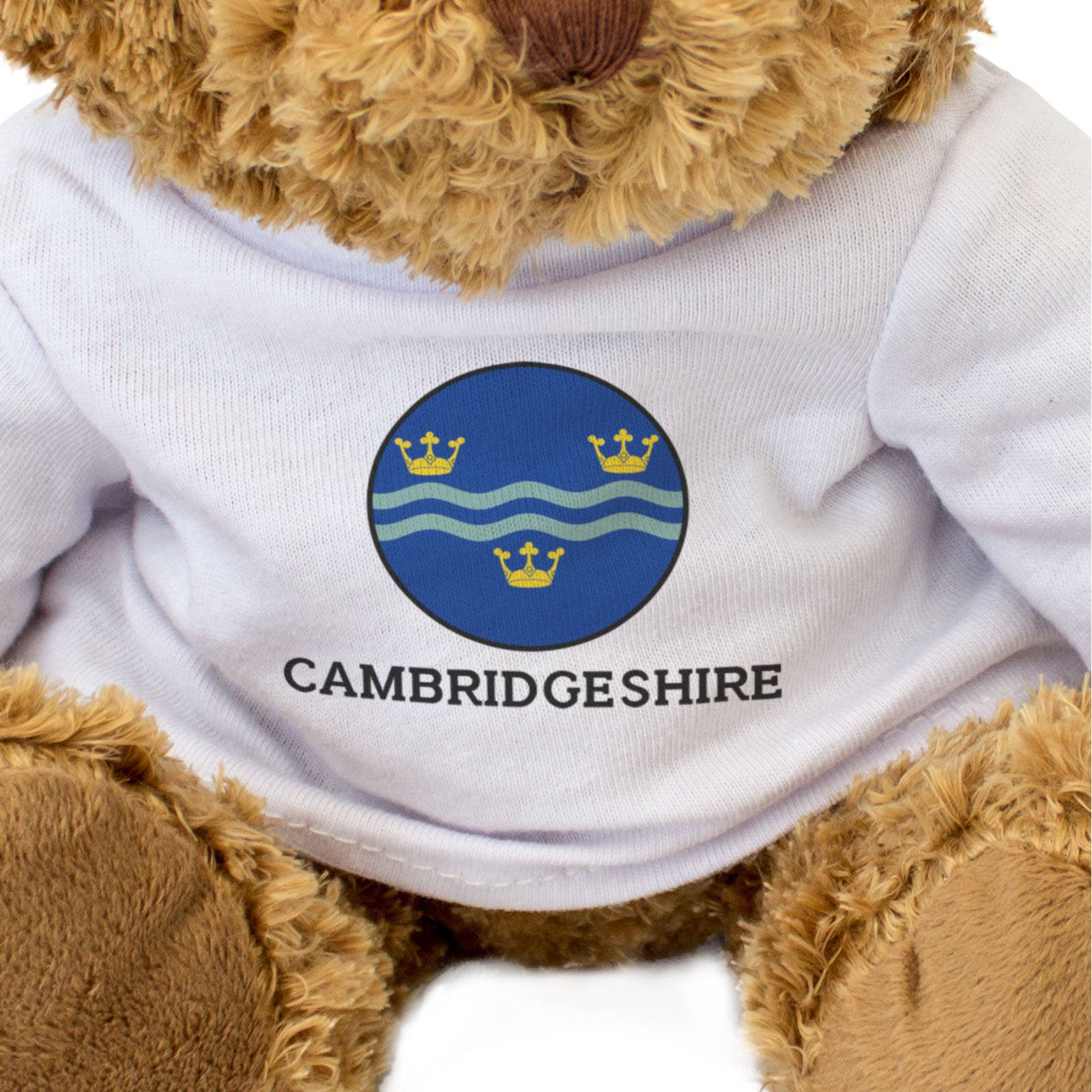 CAMBRIDGESHIRE COUNTY FLAG ROUNDEL - Teddy Bear - Cute Cuddly - Gift Present