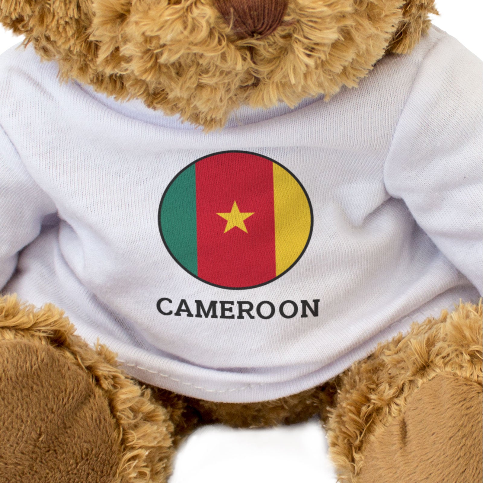 CAMEROON FLAG ROUNDEL - Teddy Bear - Cute Cuddly Soft - Cameroonian Gift Present