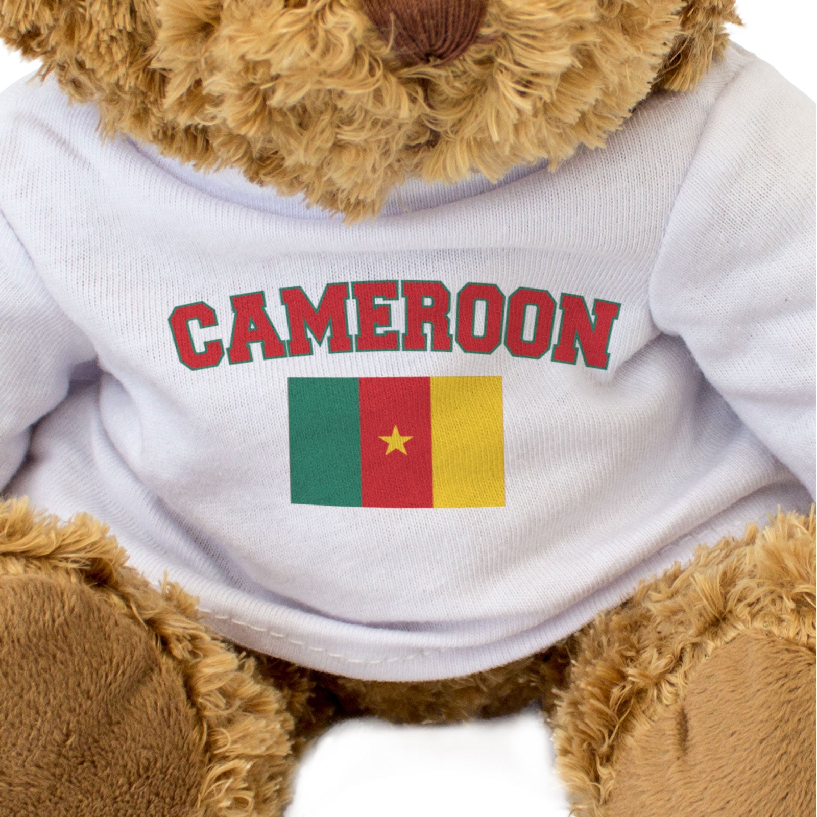 CAMEROON + FLAG - Teddy Bear - Cute Cuddly Soft - Funny Souvenir Gift Present