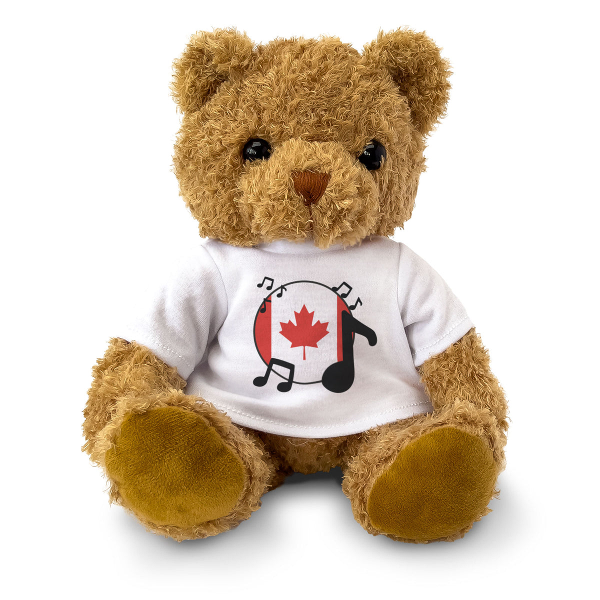CANADA FLAG (MUSICAL NOTES) - Teddy Bear - Canadian Music Fan Gift Present