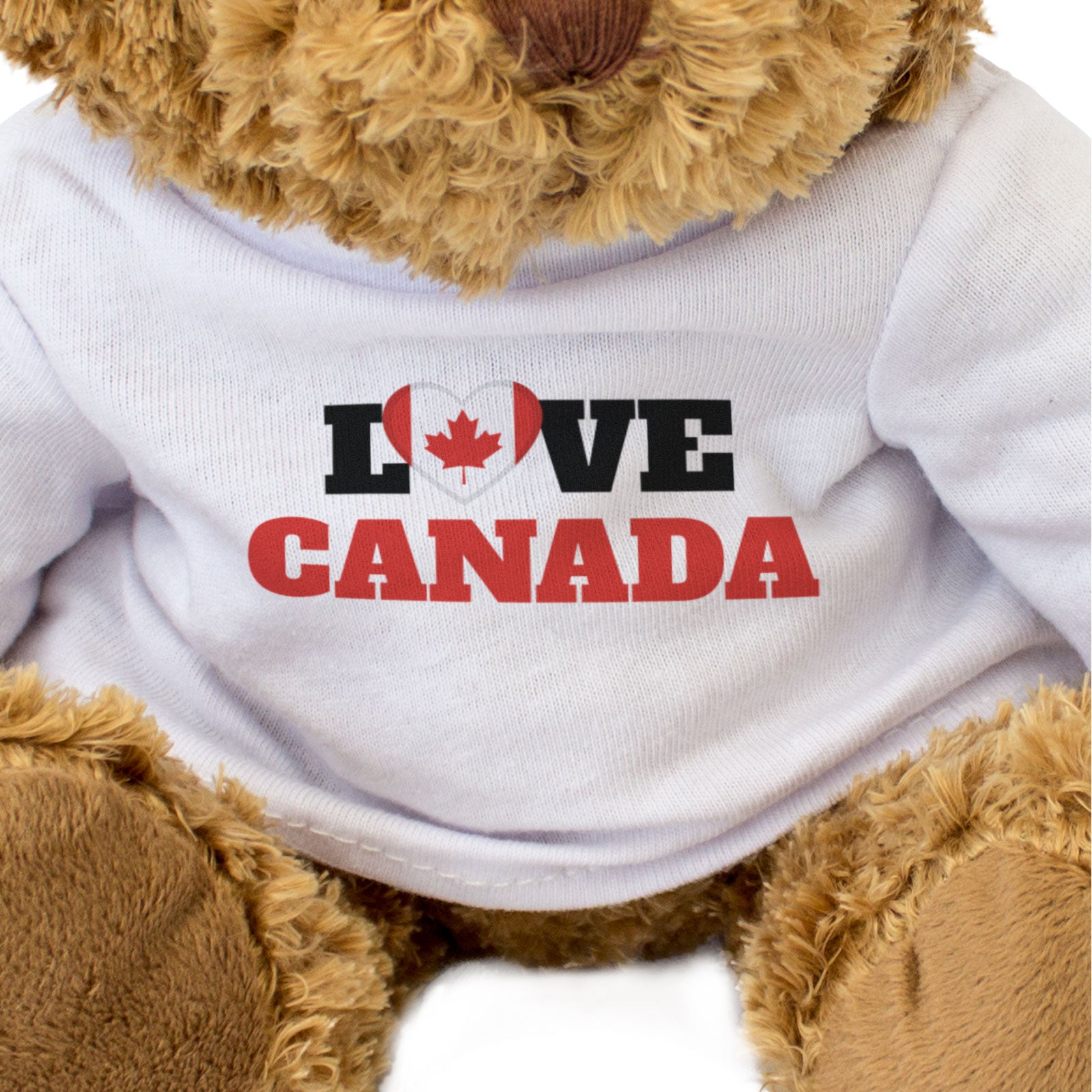 LOVE CANADA (FLAG HEART) - Teddy Bear - Cute Funny - Souvenir Gift Present