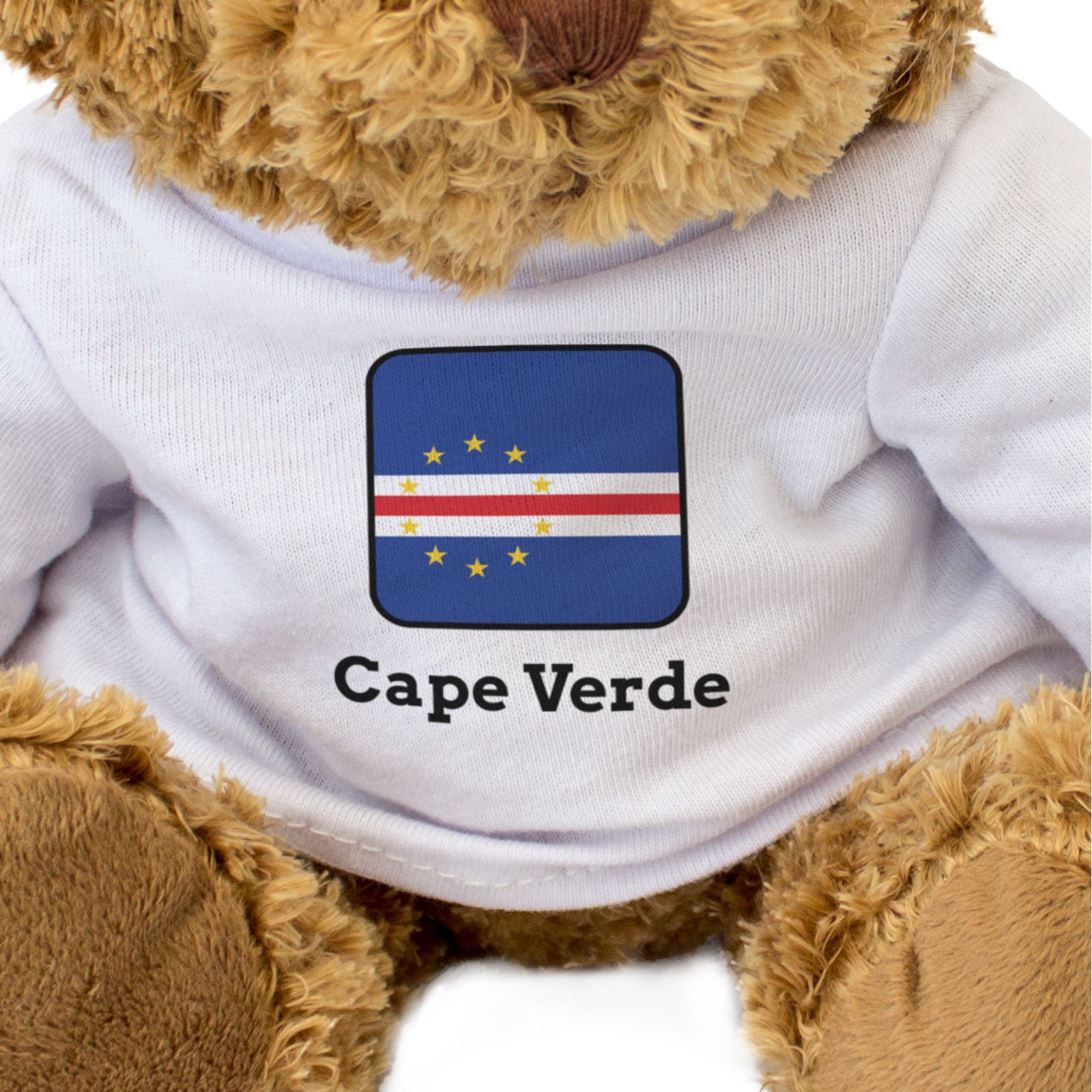 CAPE VERDE FLAG SQUARE - Teddy Bear - Cute - Cabo Verde Souvenir Gift Present