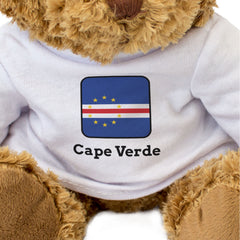 CAPE VERDE FLAG SQUARE - Teddy Bear - Cute - Cabo Verde Souvenir Gift Present