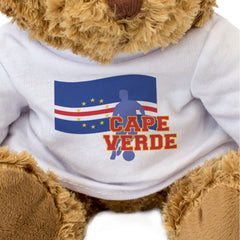 CAPE VERDE FLAG (FOOTBALL) - Teddy Bear - Cabo Verde Soccer Fan Gift Present