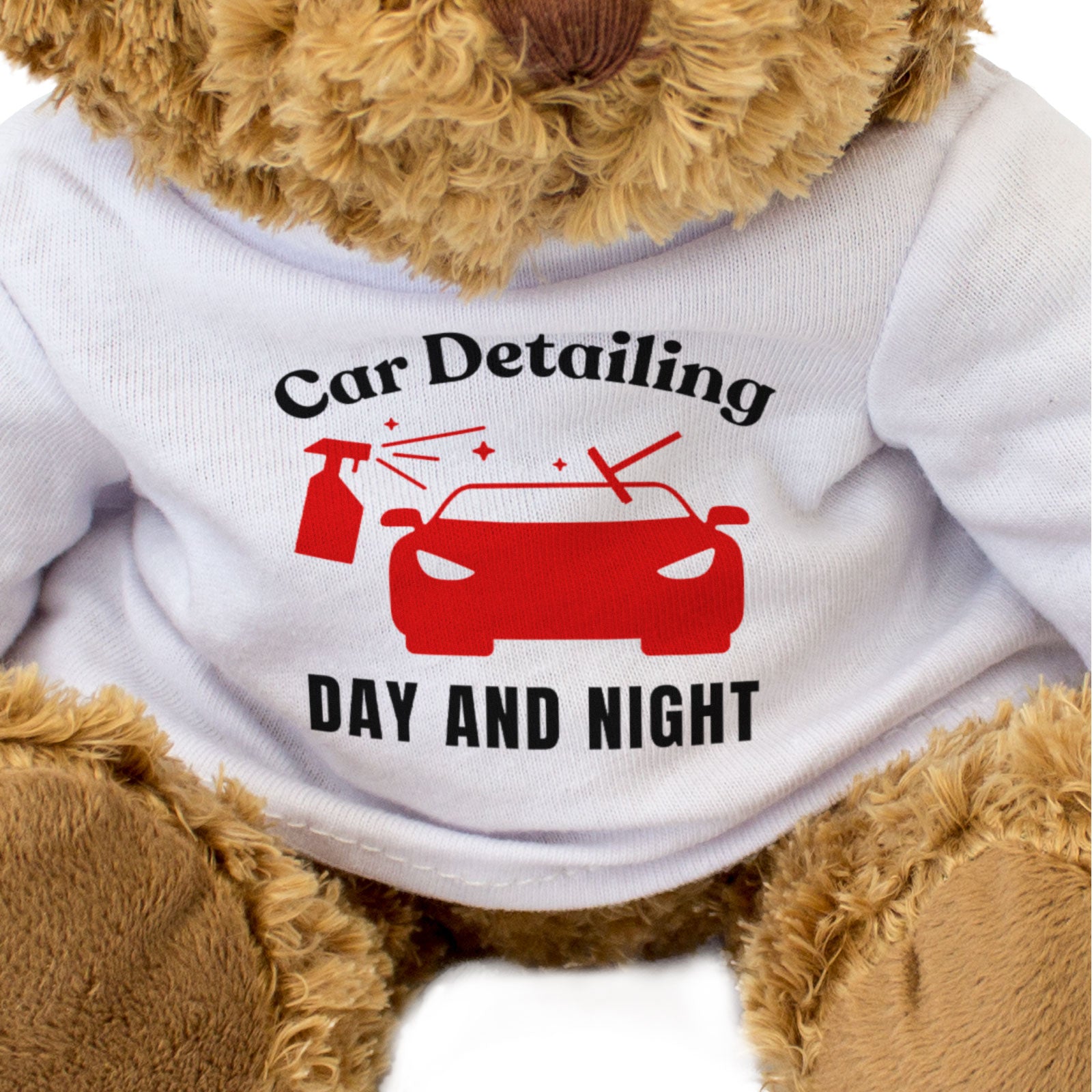 CAR DETAILING DAY AND NIGHT - Teddy Bear - Cute Cuddly Soft - Funny Gift Present