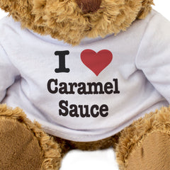 I LOVE CARAMEL SAUCE - Teddy Bear - Cute Cuddly Soft - Gift Present