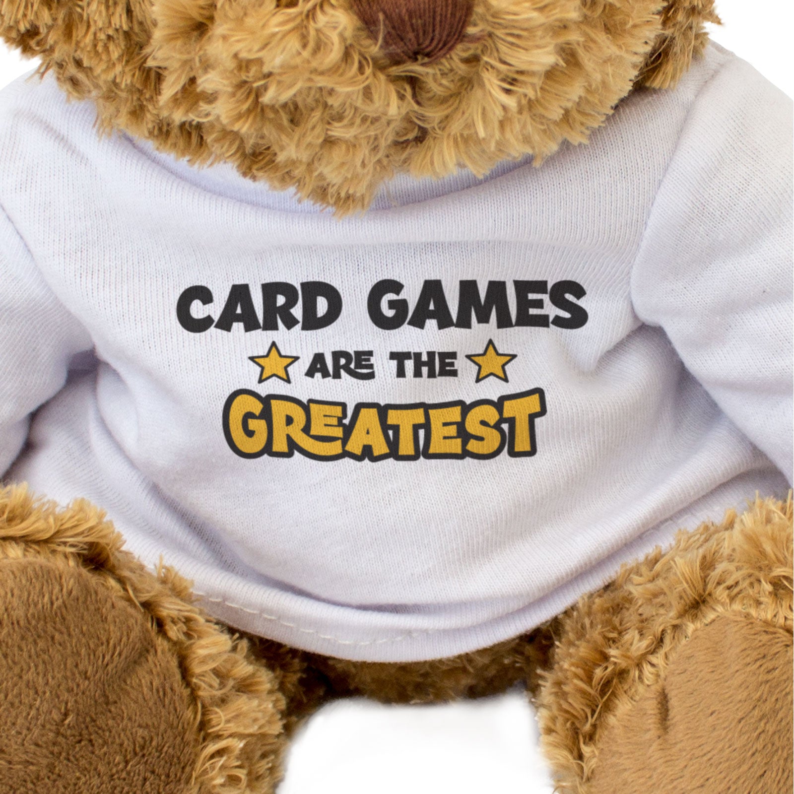 CARD GAMES ARE THE GREATEST - Teddy Bear - Cute Soft - Funny Gift Present