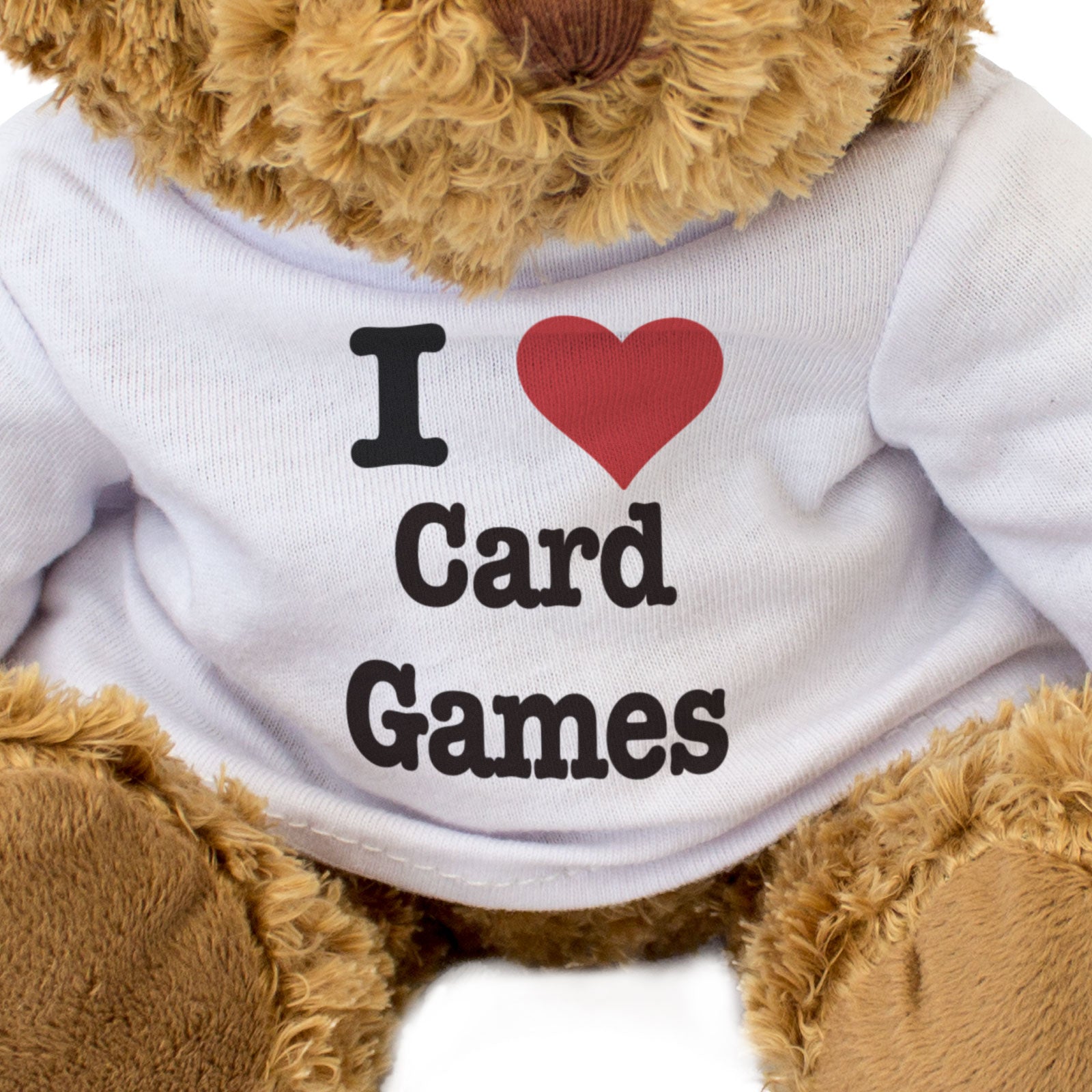 I LOVE CARD GAMES - Teddy Bear - Cute Cuddly Soft - Gift Present