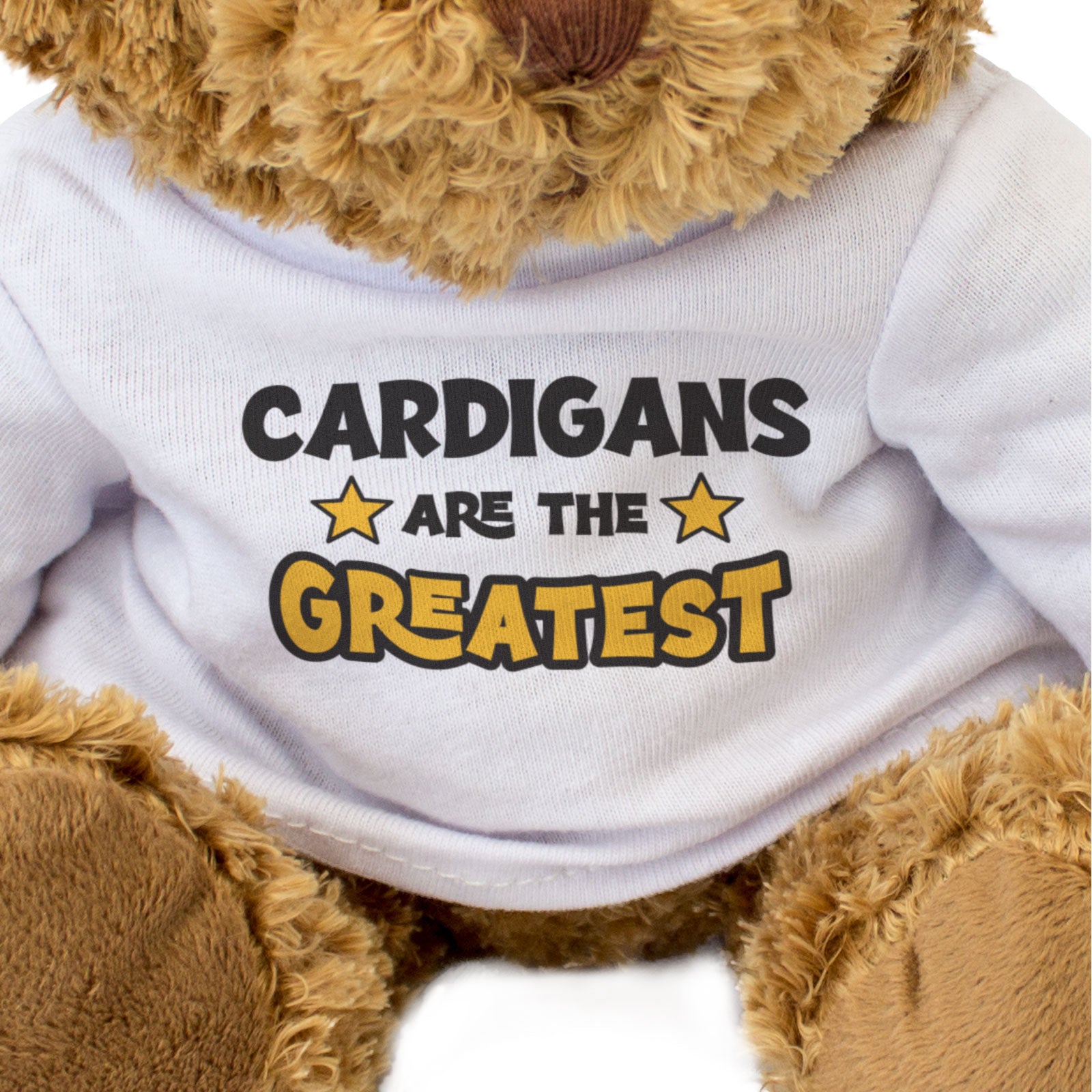 CARDIGANS ARE THE GREATEST - Teddy Bear - Cute Cosy Soft - Funny Gift Present
