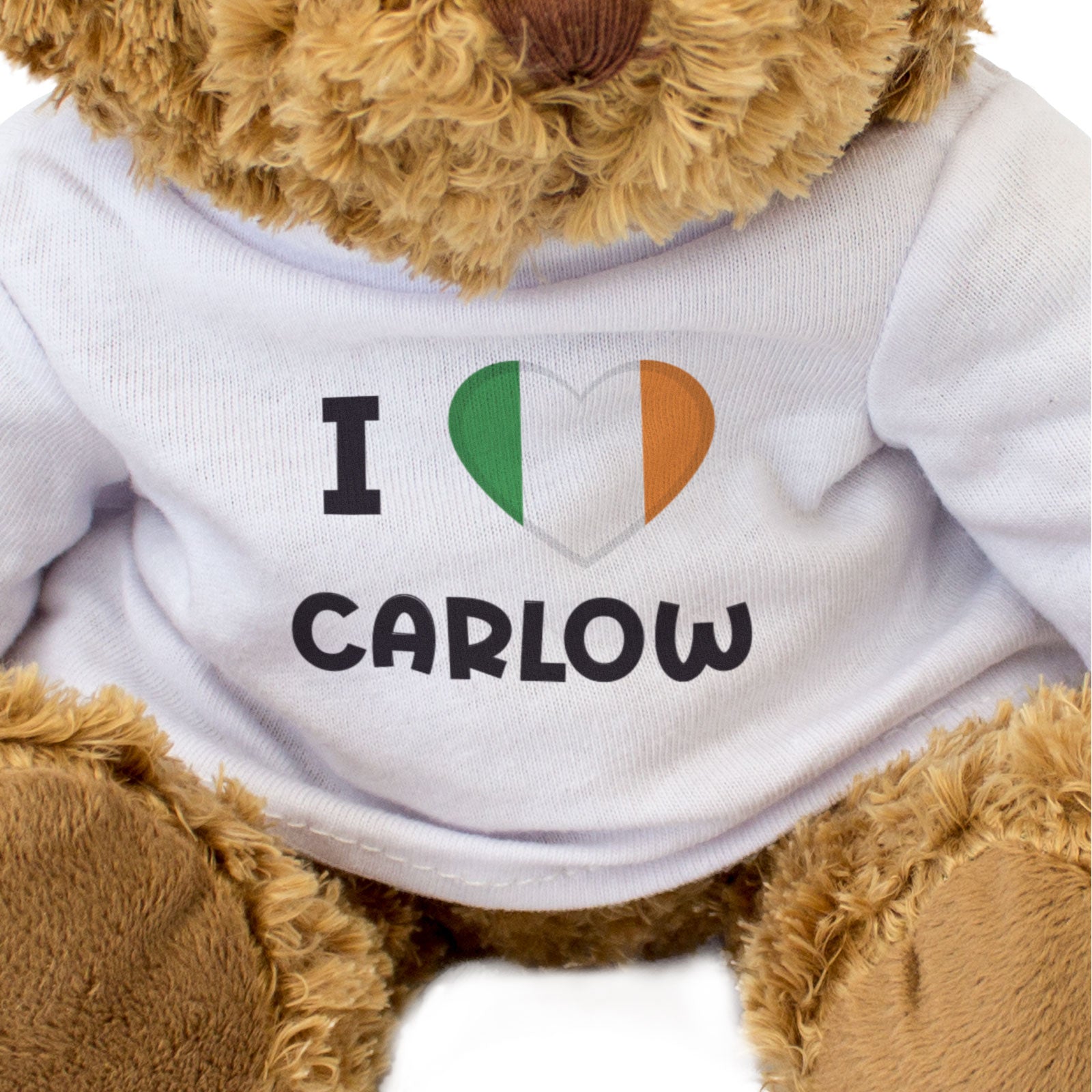 I LOVE CARLOW (IRISH FLAG) - Teddy Bear - Cute - County Carlow Gift Present
