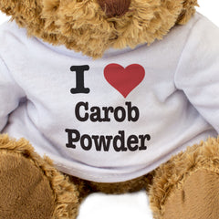 I LOVE CAROB POWDER - Teddy Bear - Cute Cuddly Soft Adorable - Gift Present