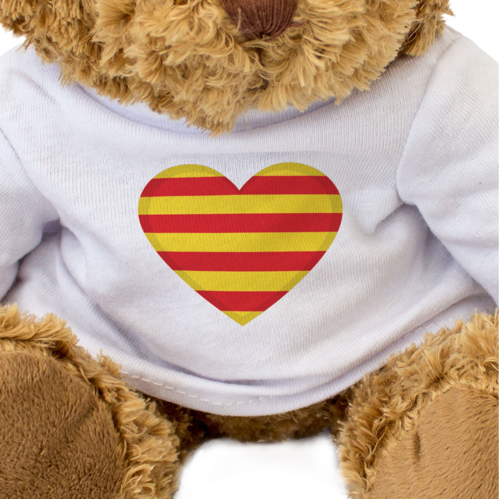 CATALUNYA FLAG HEART - Teddy Bear - Cute Cuddly - Catalan Spain Gift Present