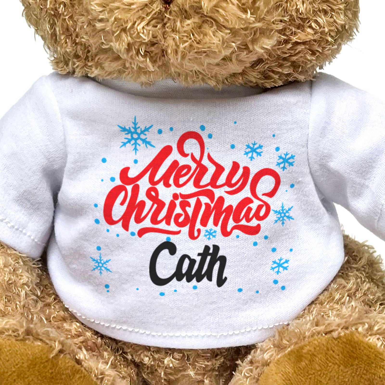 MERRY CHRISTMAS CATH - Teddy Bear - Cute Cuddly Soft - Xmas Gift Present