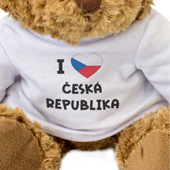 I Love Česká Republika Flag - Teddy Bear - Czech Republic Fan Gift Present