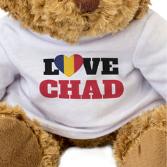 LOVE CHAD (FLAG HEART) - Teddy Bear - Cute - Funny Souvenir Gift Present