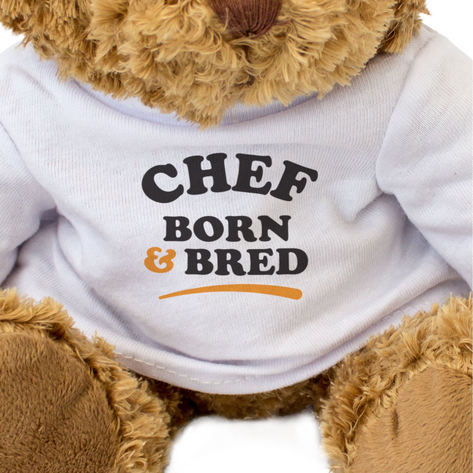 CHEF BORN & BRED - Teddy Bear - Cute Cuddly Soft Adorable - Funny Gift Present