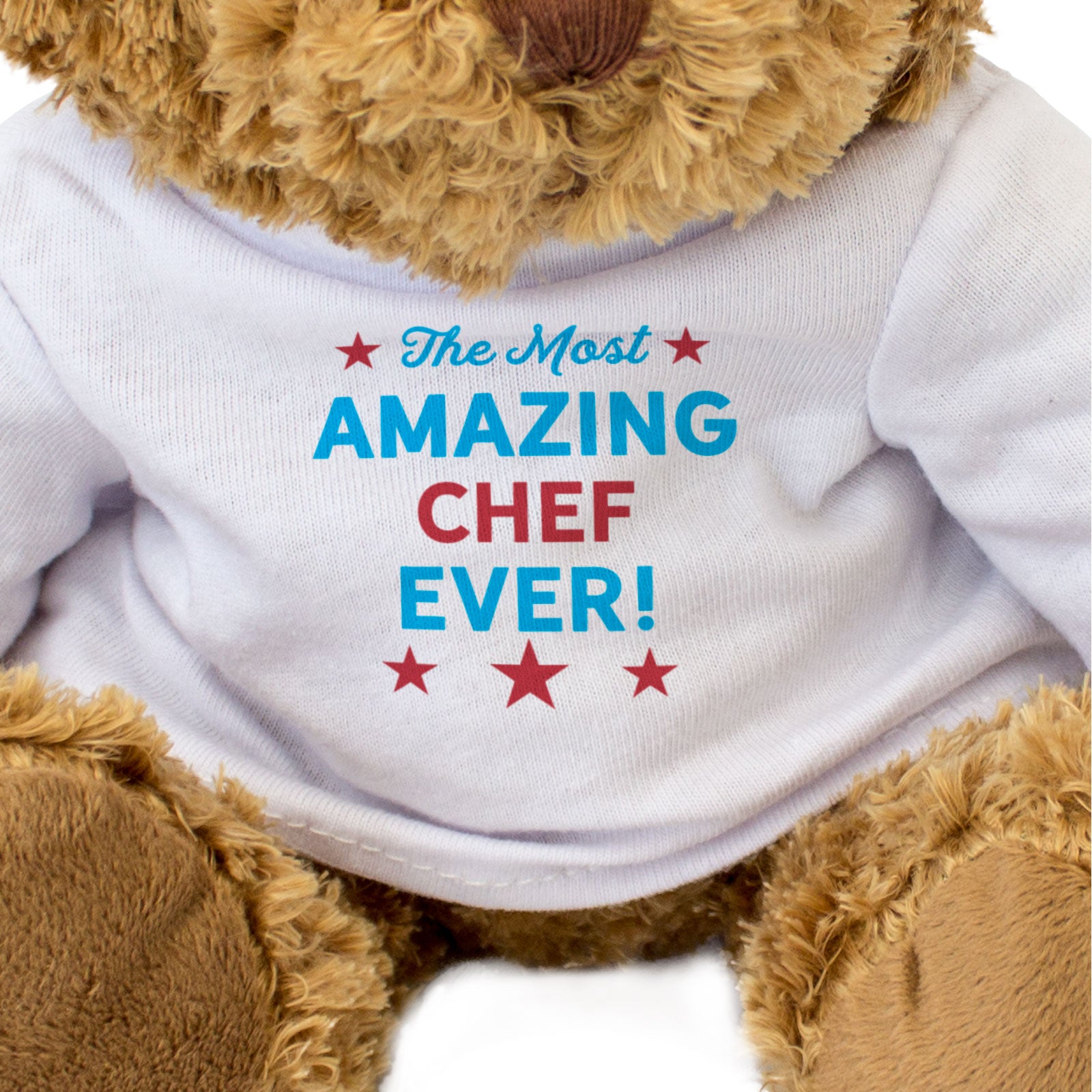 THE MOST AMAZING CHEF EVER - Teddy Bear - Cute Cuddly Soft - Funny Gift Present