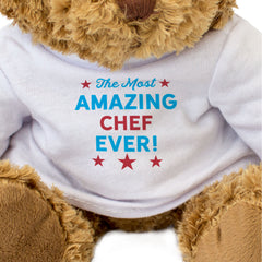THE MOST AMAZING CHEF EVER - Teddy Bear - Cute Cuddly Soft - Funny Gift Present