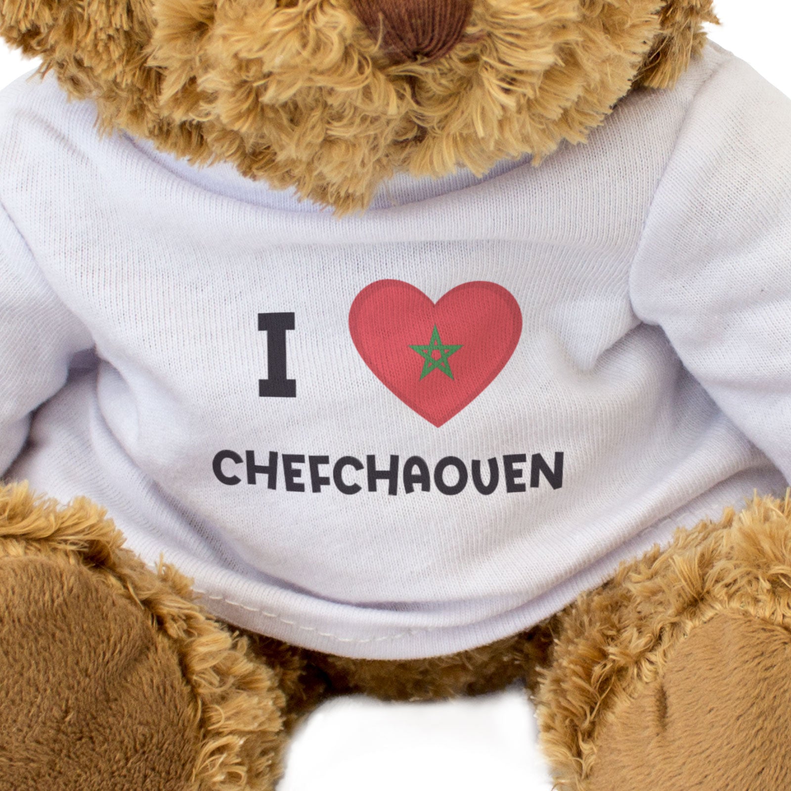 I LOVE CHEFCHAOUEN (MOROCCO FLAG) - Teddy Bear - Cute Cuddly Soft - Gift Present