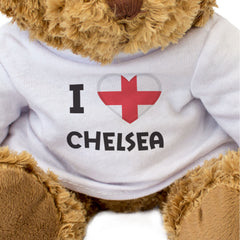 I LOVE CHELSEA (ENGLAND FLAG) - Teddy Bear - Cute - Funny London Gift Present