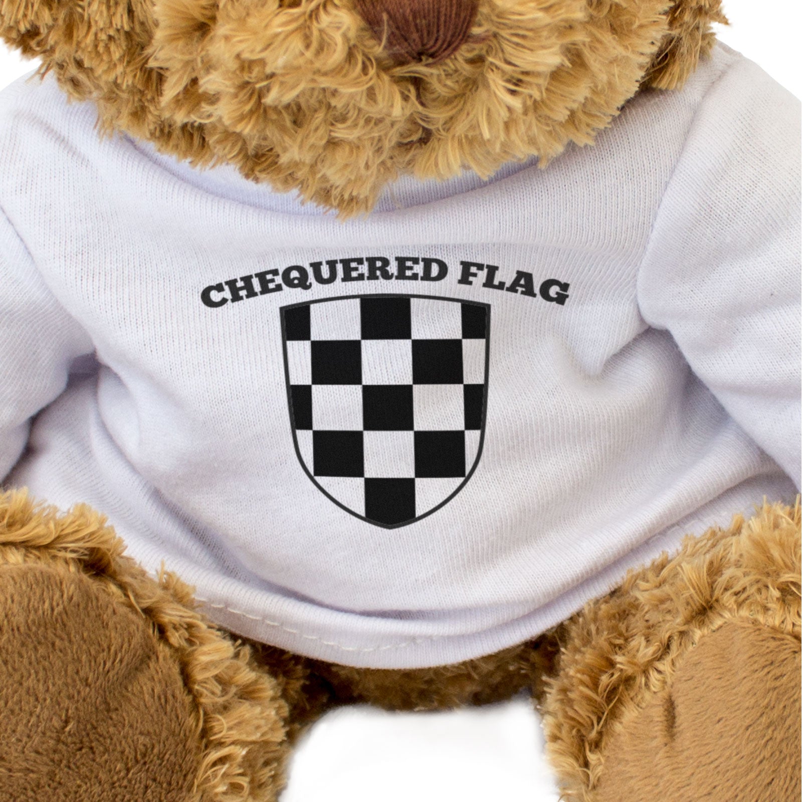 CHEQUERED FLAG - Teddy Bear - Cute Cuddly Soft - Motorsport Gift Present
