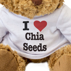 I LOVE CHIA SEEDS - Teddy Bear - Cute Cuddly Soft Adorable - Gift Present