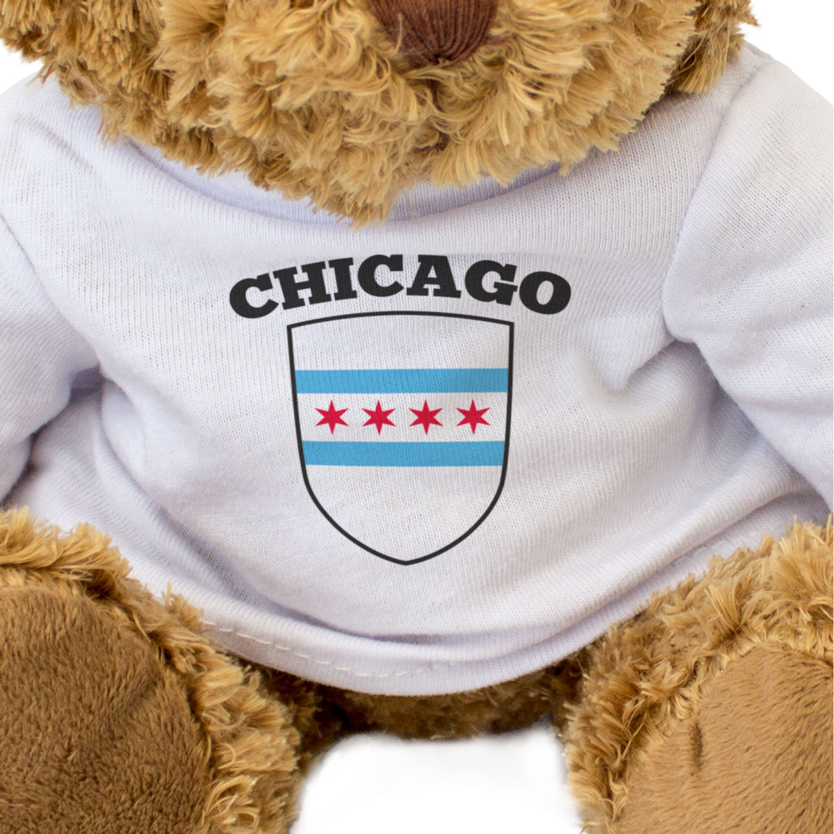 Chicago Flag - Teddy Bear - Illinois Gift Present