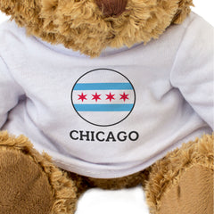 CHICAGO FLAG ROUNDEL - Teddy Bear - Cute Cuddly Soft Adorable - Gift Present