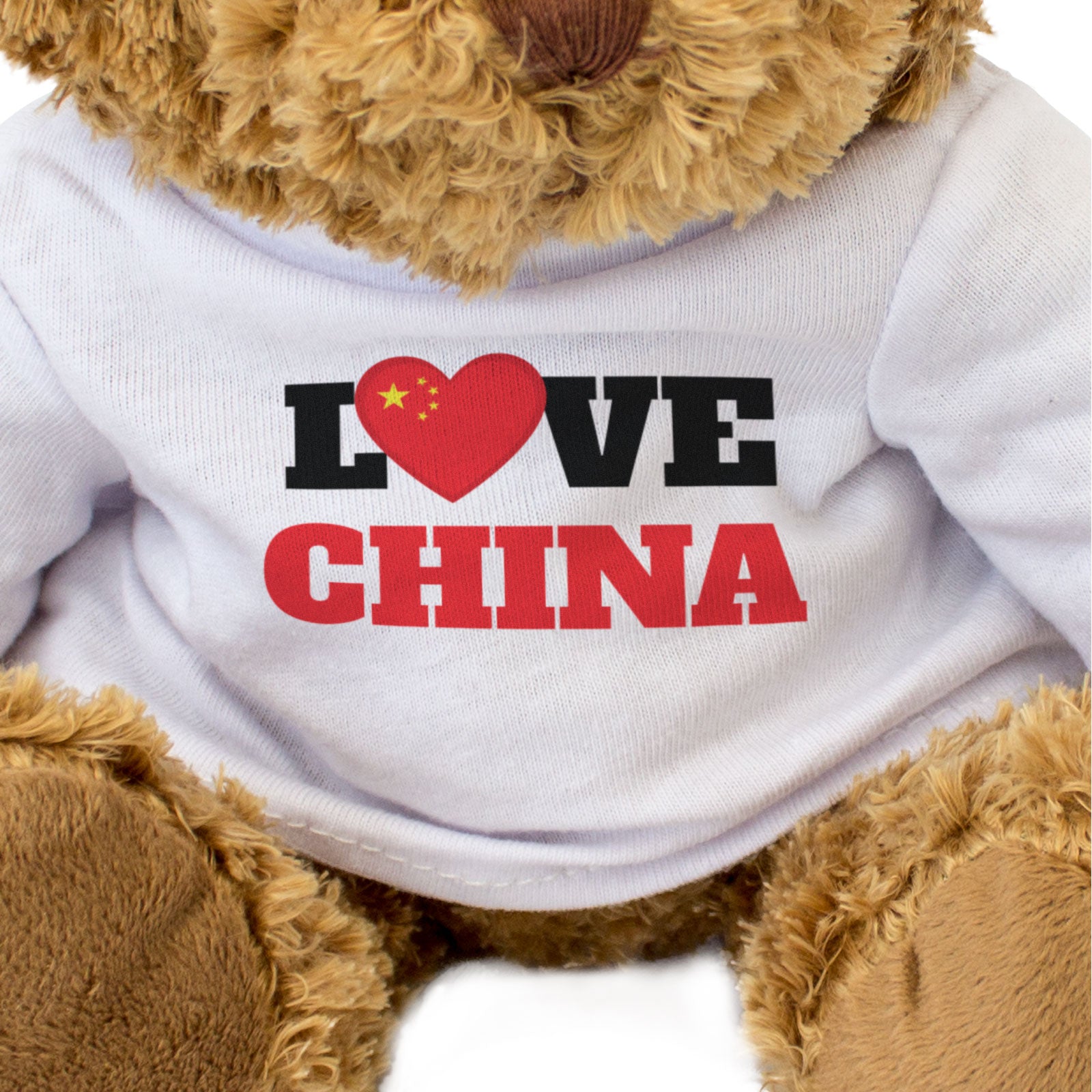 LOVE CHINA (FLAG HEART) - Teddy Bear - Cute Funny - Souvenir Gift Present