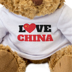 LOVE CHINA (FLAG HEART) - Teddy Bear - Cute Funny - Souvenir Gift Present