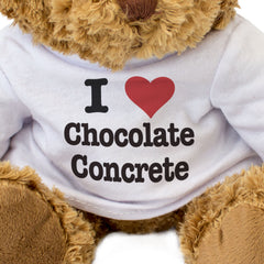 I LOVE CHOCOLATE CONCRETE - Teddy Bear - Cute Cuddly Soft - Funny Gift Present