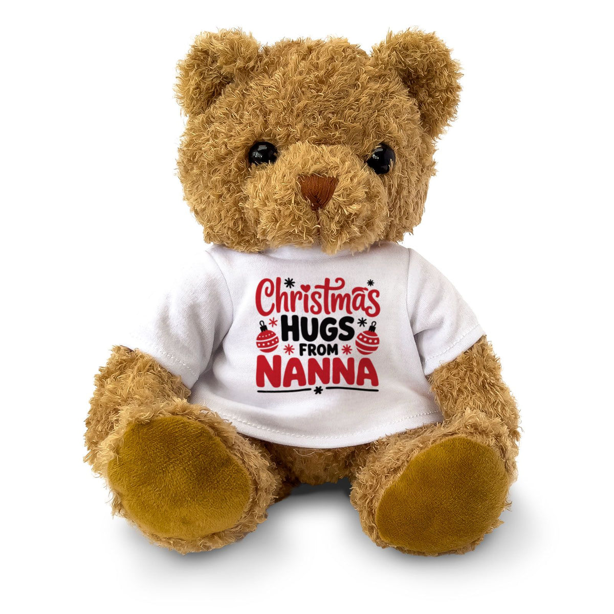 CHRISTMAS HUGS FROM NANNA - Teddy Bear - Cute Cuddly - Xmas Gift Present