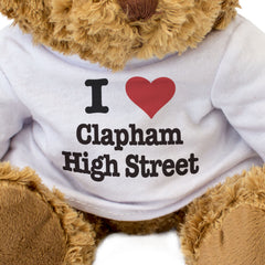 I LOVE CLAPHAM HIGH STREET - Teddy Bear - Cute Cuddly Soft - London Gift Present