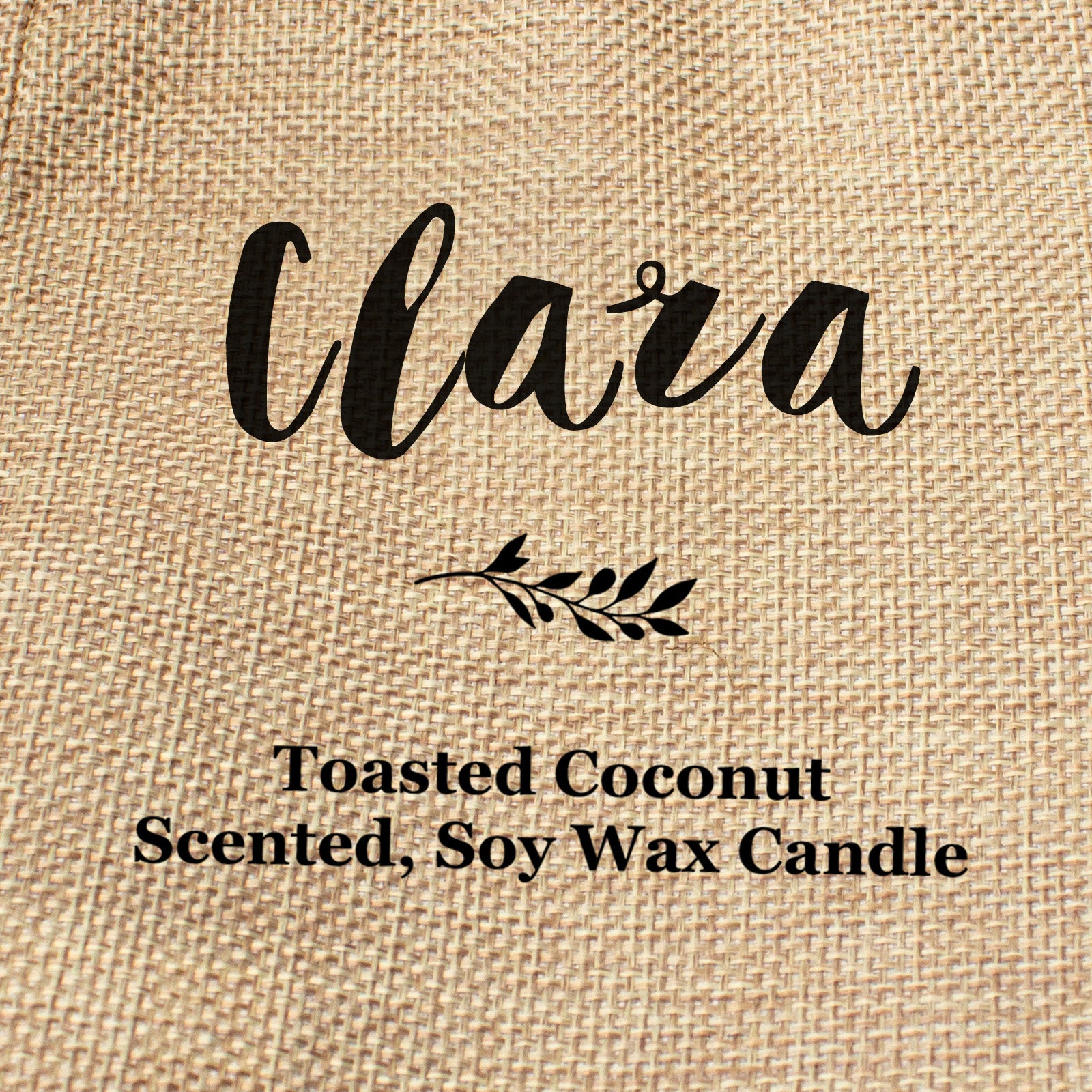Clara personalised faux-burlap candle gift bag