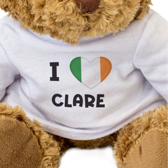 I LOVE CLARE (IRISH FLAG) - Teddy Bear - Cute - County Clare Gift Present