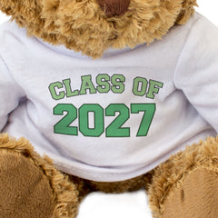 CLASS OF 2027 (GREEN) - Teddy Bear - Cute Funny Soft - Graduation Gift Present