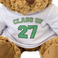 CLASS OF 27 (GREEN) - Teddy Bear - Cute Cuddly - 2027 Graduation Gift Present