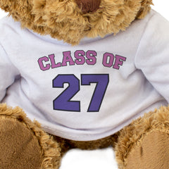 CLASS OF 27 (PINK/PURPLE) - Teddy Bear - Cute - 2027 Graduation Gift Present