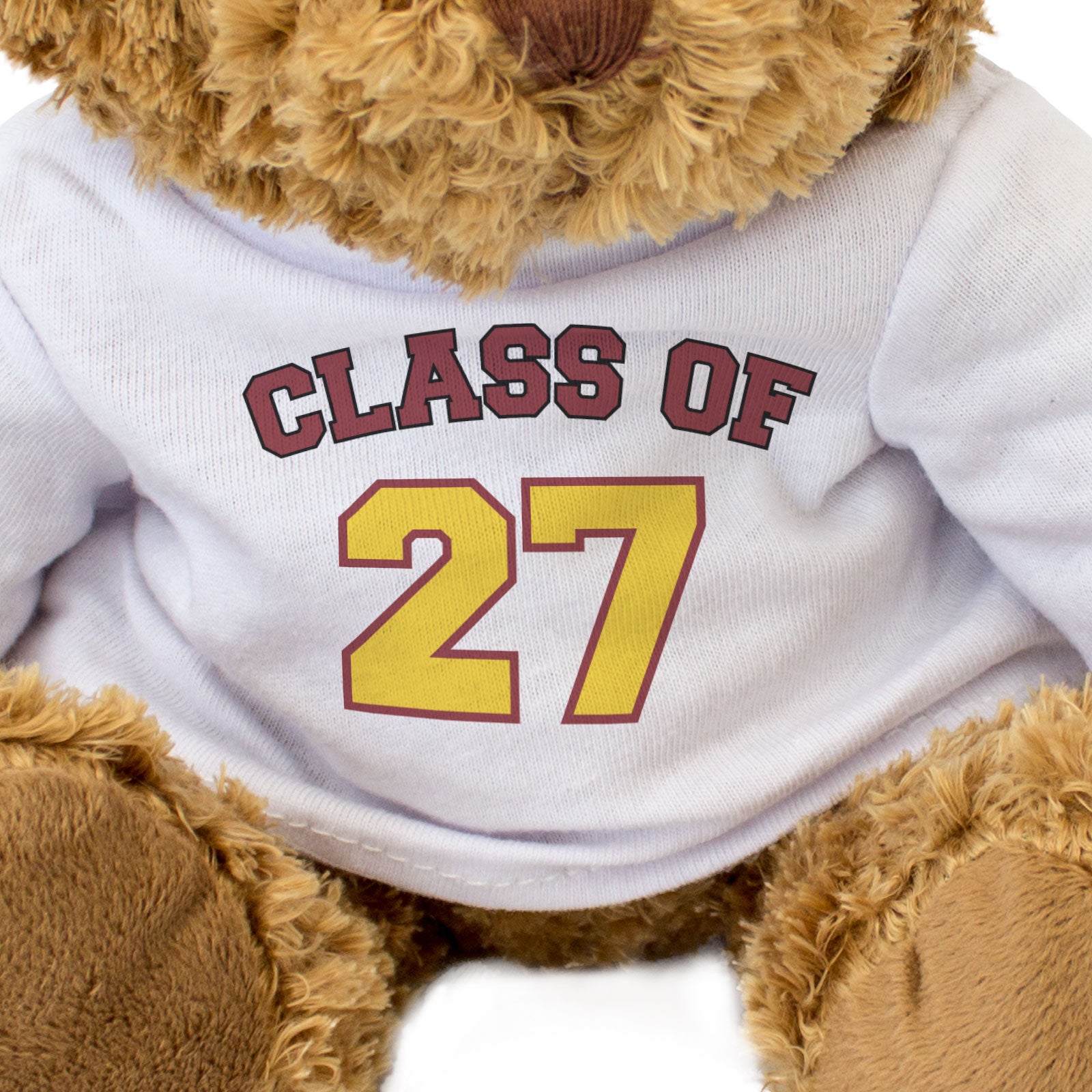 CLASS OF 27 (RED/YELLOW) - Teddy Bear - Cute - 2027 Graduation Gift Present