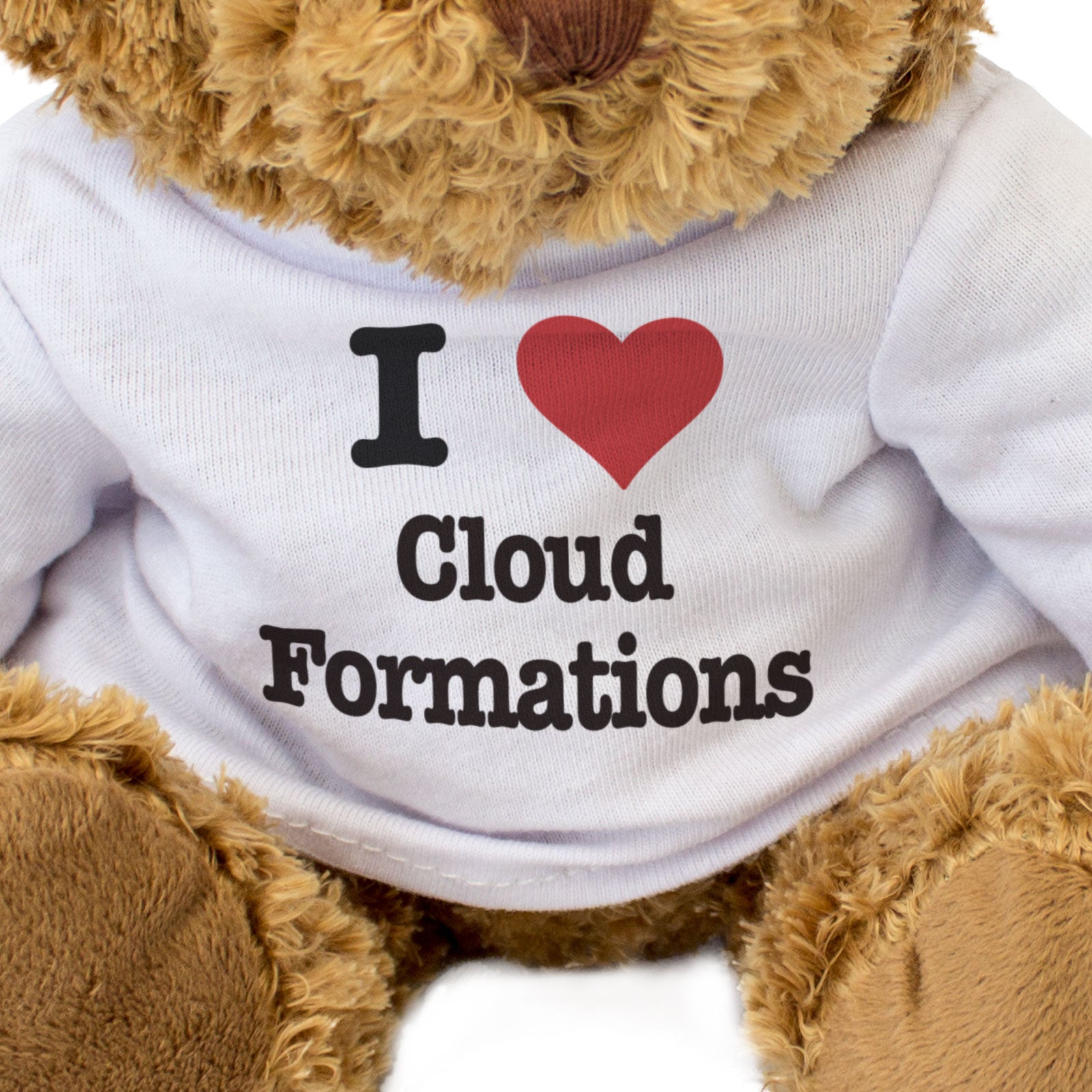 I LOVE CLOUD FORMATIONS - Teddy Bear - Cute Soft Funny Nephophile Gift Present