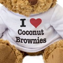 I LOVE COCONUT BROWNIES - Teddy Bear - Cute Cuddly Soft - Funny Gift Present