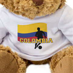 COLOMBIA FLAG (FOOTBALL) - Teddy Bear - Cute - Colombian Soccer Fan Gift Present