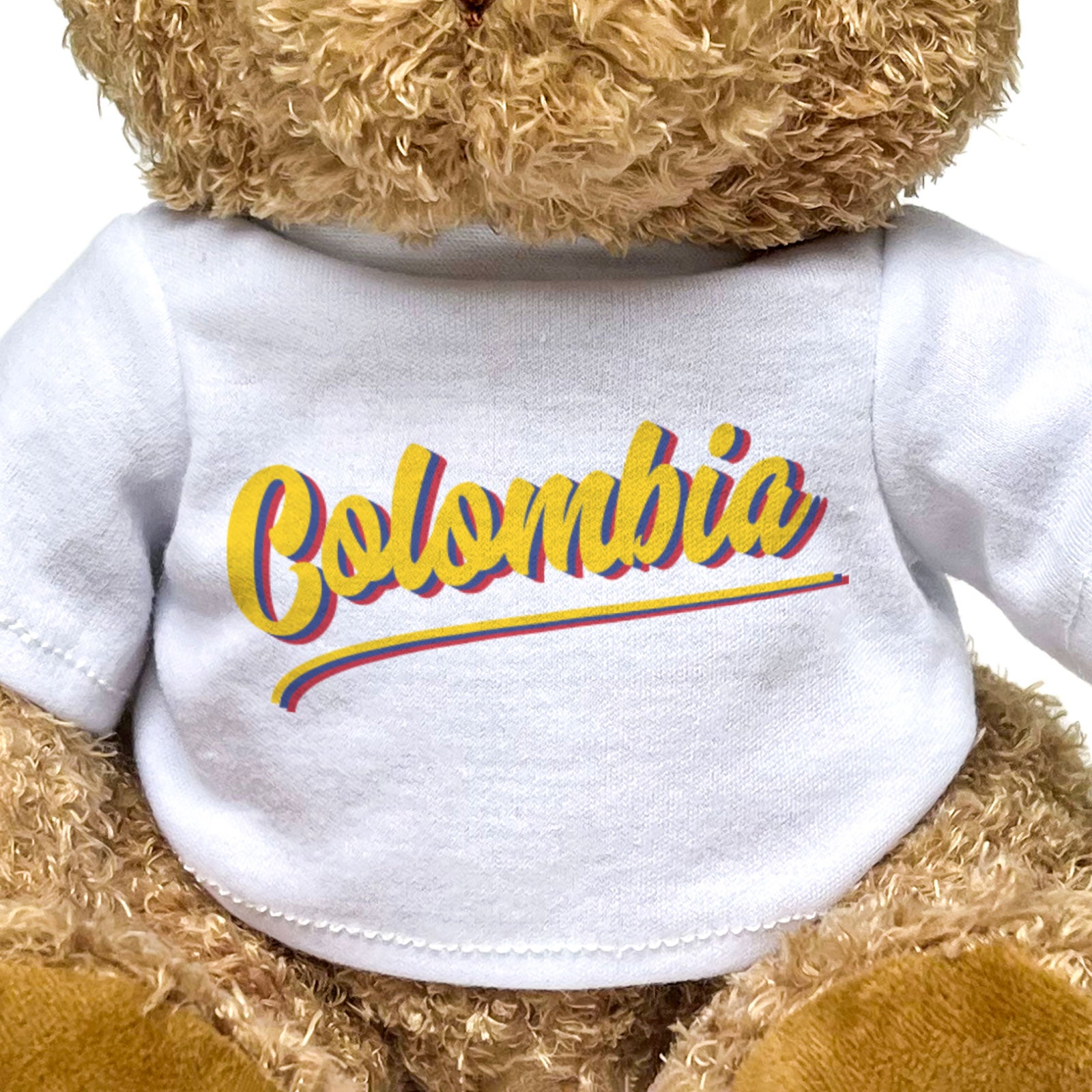 COLOMBIA (SCRIPT) - Teddy Bear - Cute Cuddly Soft Funny - Colombian Gift Present