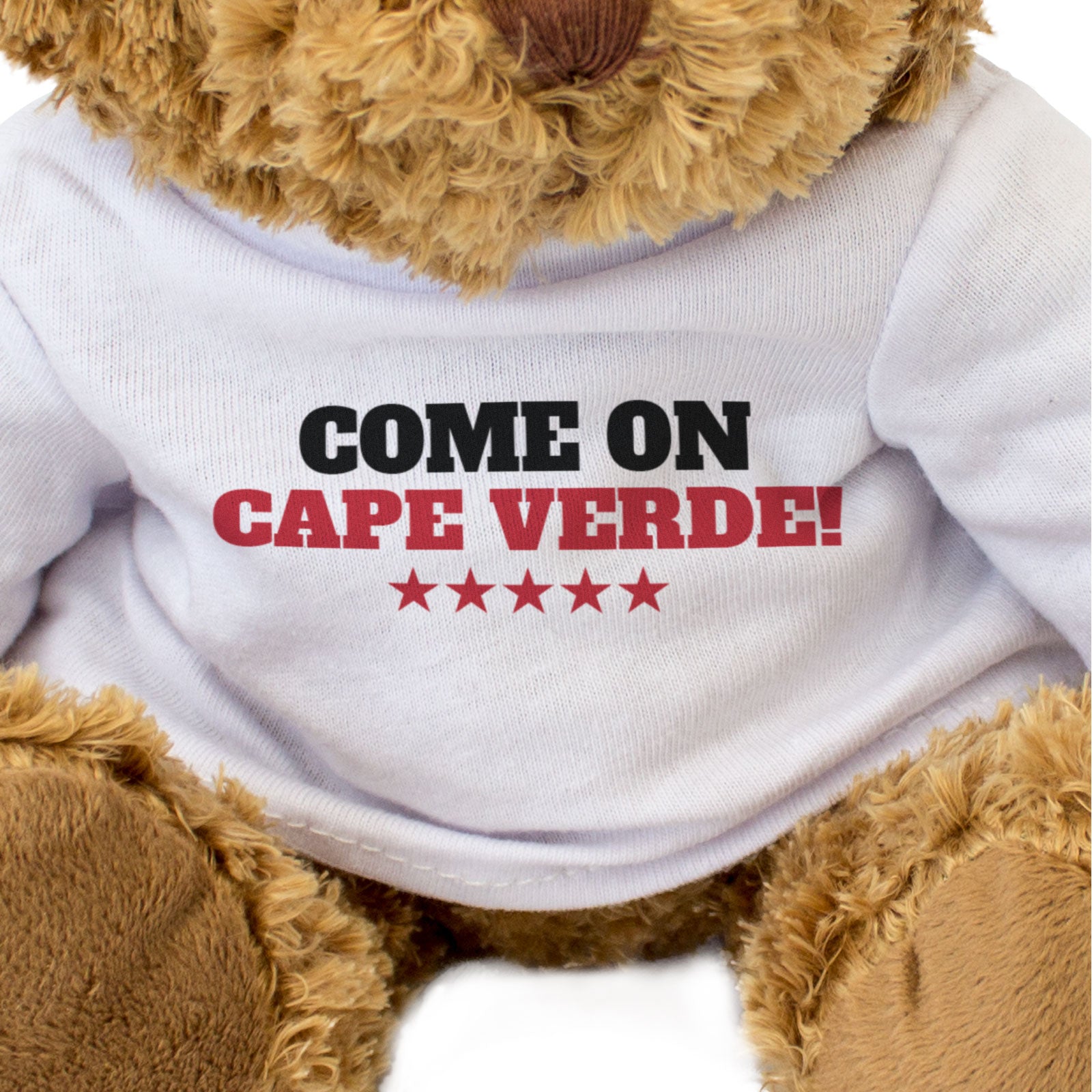 COME ON CAPE VERDE! - Teddy Bear - Cute - Cabo Verde Sports Fan Gift Present