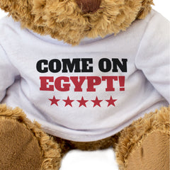 COME ON EGYPT! - Teddy Bear - Cute Funny - Egyptian Sports Fan Gift Present
