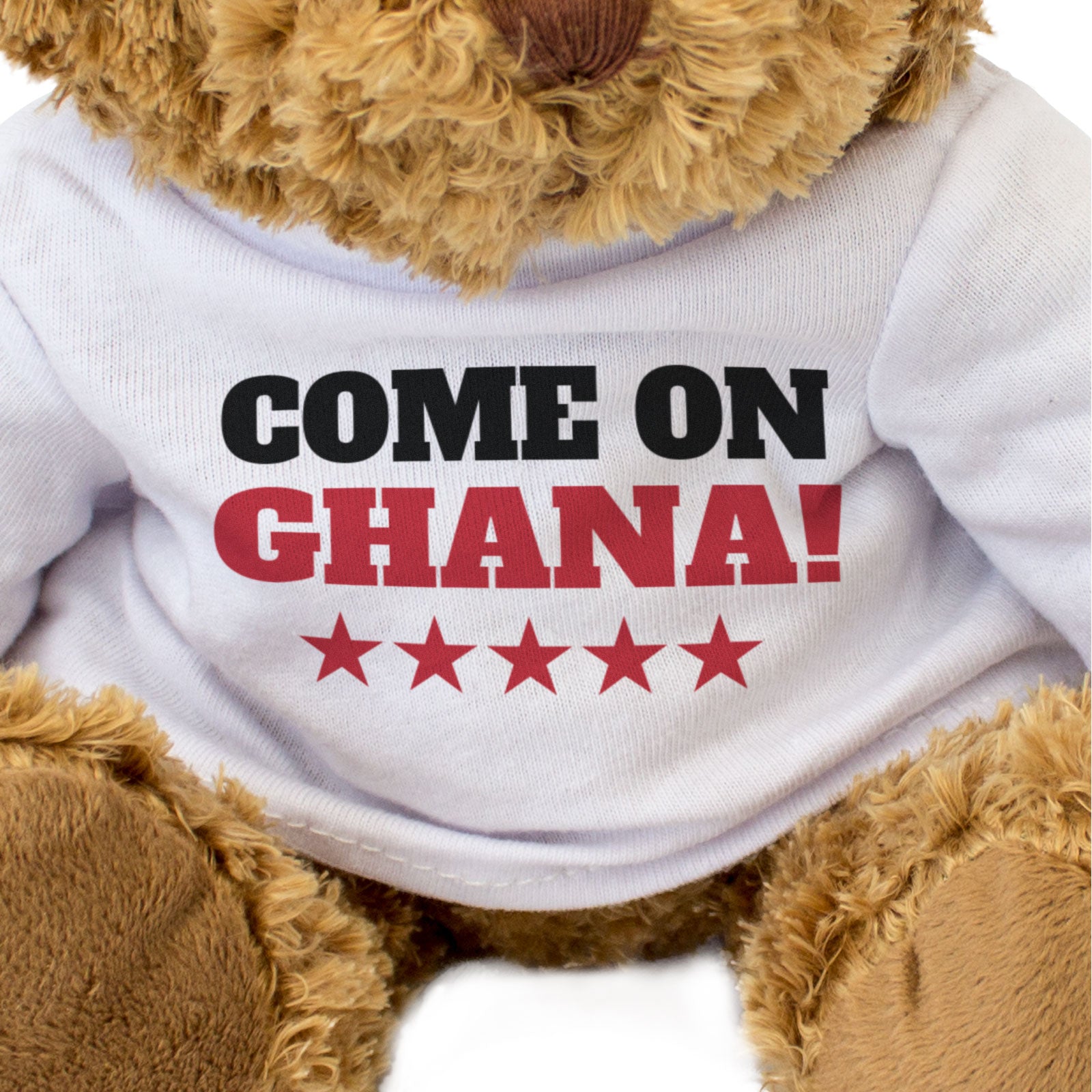 COME ON GHANA! - Teddy Bear - Cute Funny - Ghanaian Sports Fan Gift Present