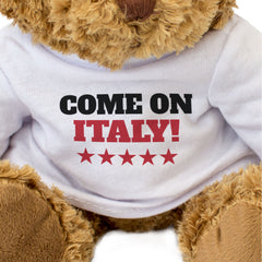 COME ON ITALY! - Teddy Bear - Cute Funny Soft - Italian Sports Fan Gift Present